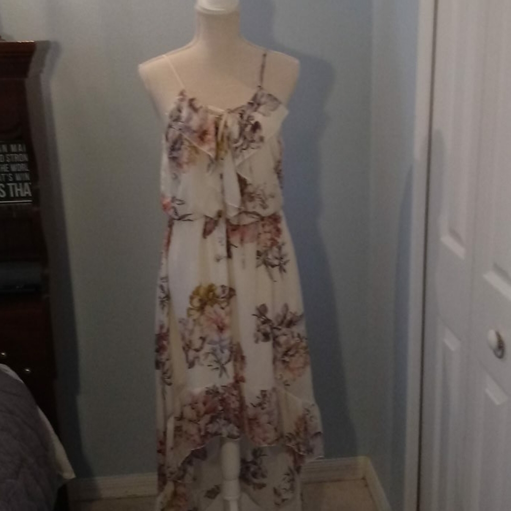 Off-white floral dress